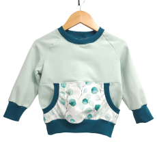 Pullover [ Kids 1-7 Jahre ] Eukalyptus (Sweat hell mint) (Bündchen petrol)